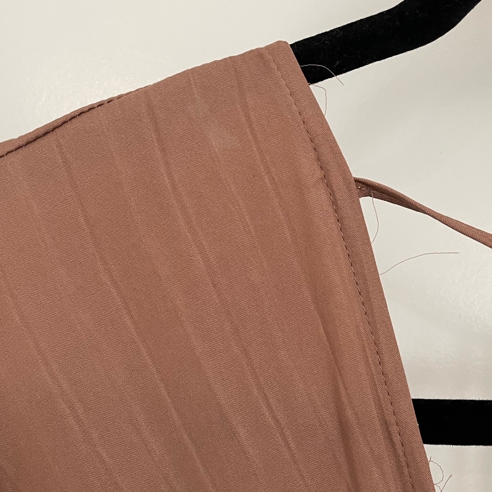 Free People Arzel Mini Dress Long Sleeve Cinnamon Size Small Pleated Boho.    11 - Picture 6 of 16